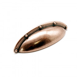 Ручка-ракушка Shell, Состаренная медь, 64/92 мм, Аутентик, Metakor, Бельгия, 19.1959.33